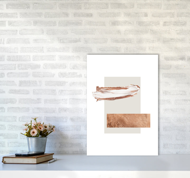 Paint Strokes Cavern Clay Copper1 By Planeta444 A2 Black Frame