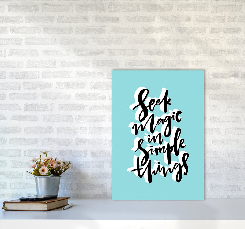 Seek Magic In Simple Things By Planeta444 A2 Black Frame