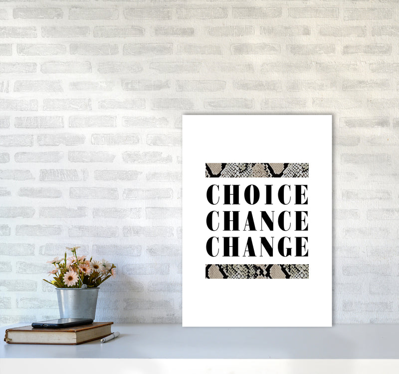 Choice Chance Change Snake By Planeta444 A2 Black Frame
