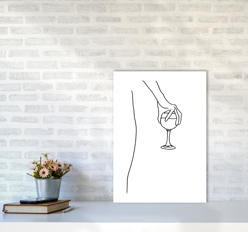 Hand Holding Wine Glass By Planeta444 A2 Black Frame