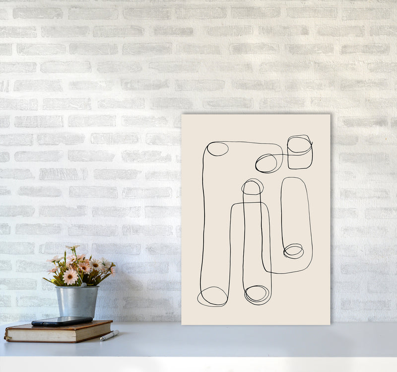 Abstract Line Doodles By Planeta444 A2 Black Frame
