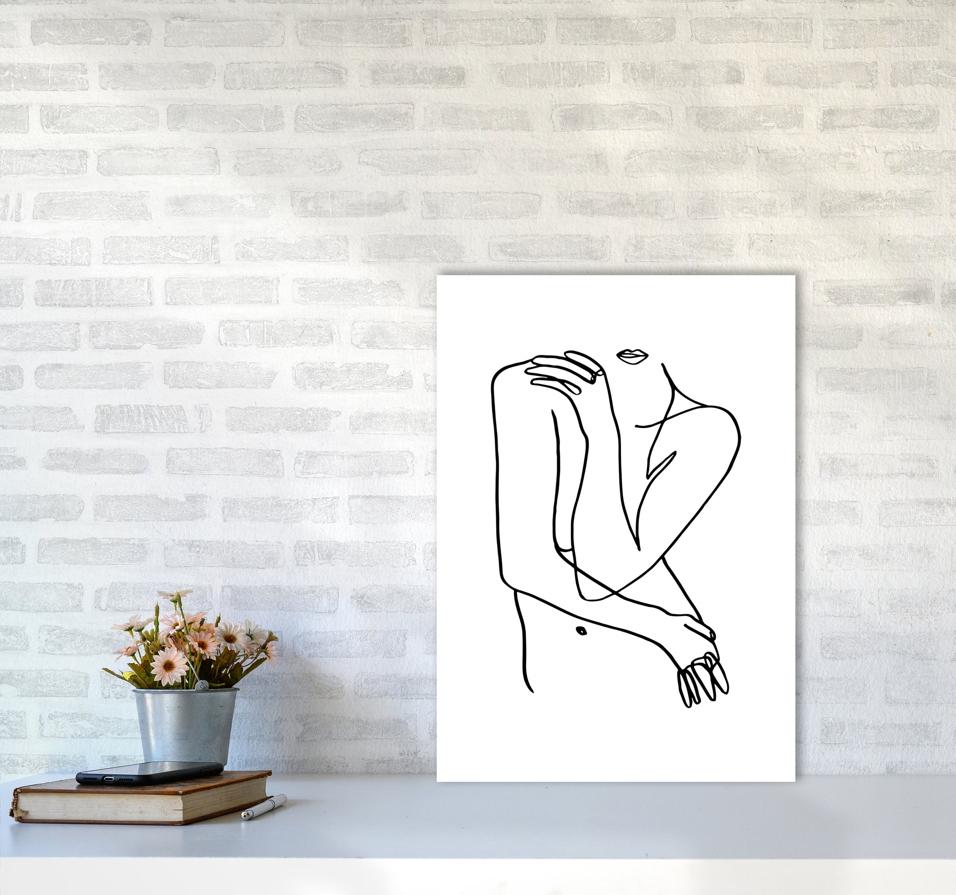 Hiding Front Pose By Planeta444 A2 Black Frame