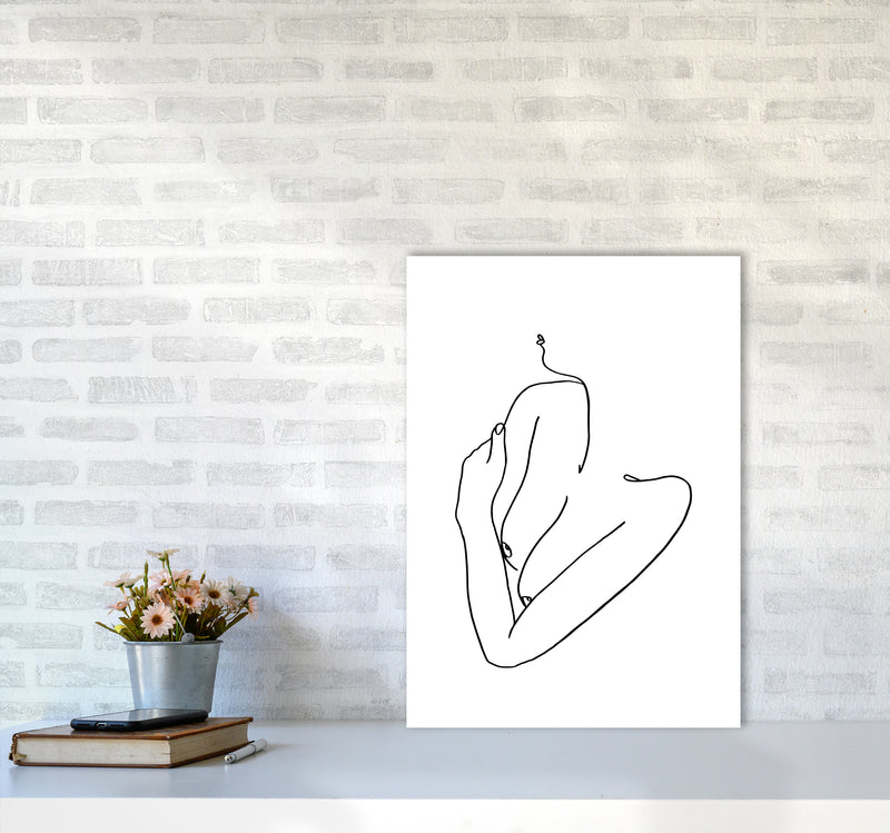 Female Holding Arms  By Planeta444 A2 Black Frame
