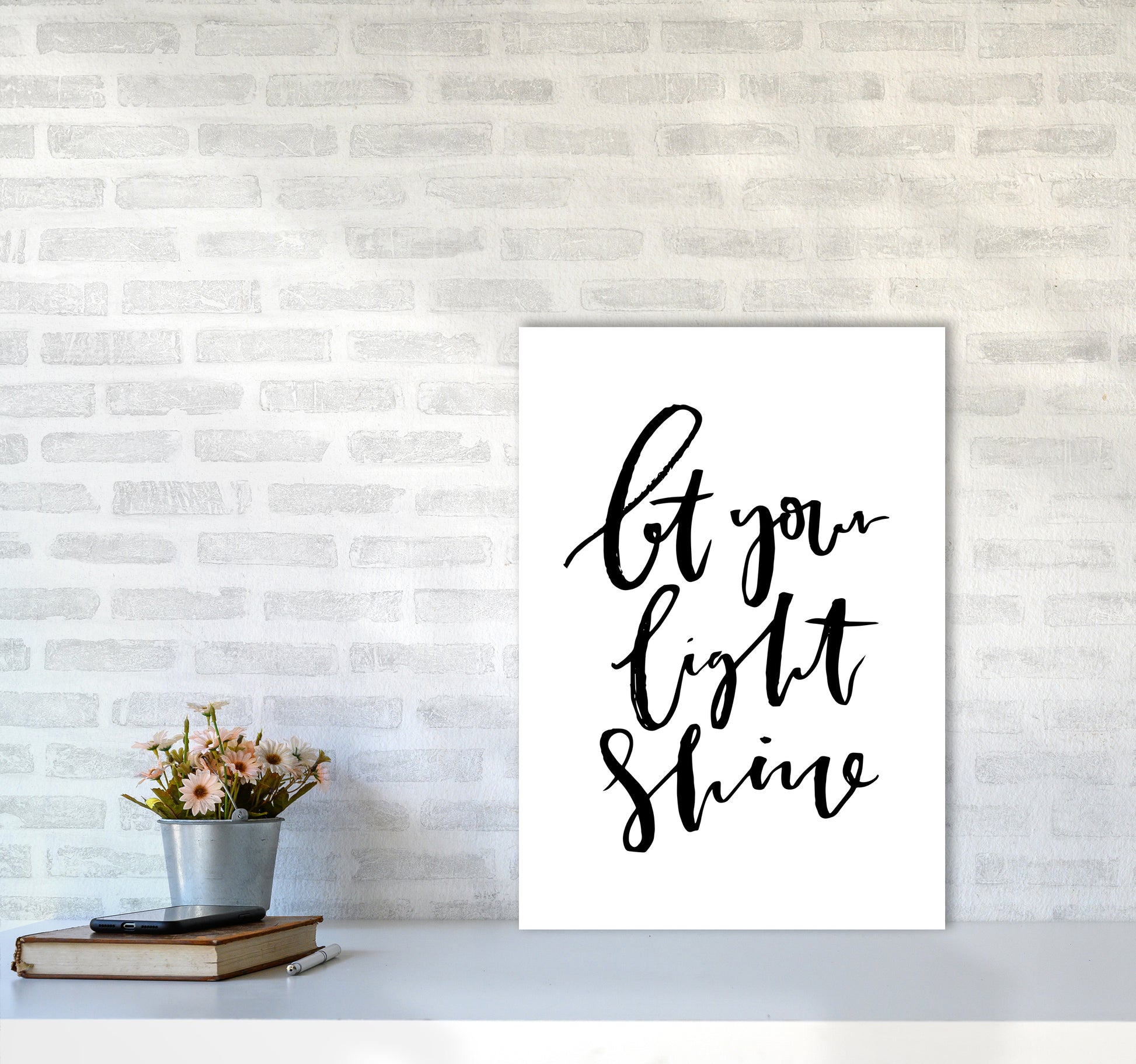 Let Your Light Shine By Planeta444 A2 Black Frame