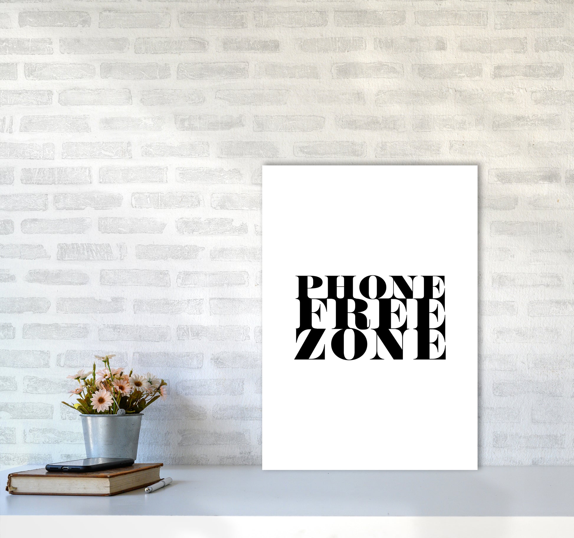 Phone Free Zone By Planeta444 A2 Black Frame