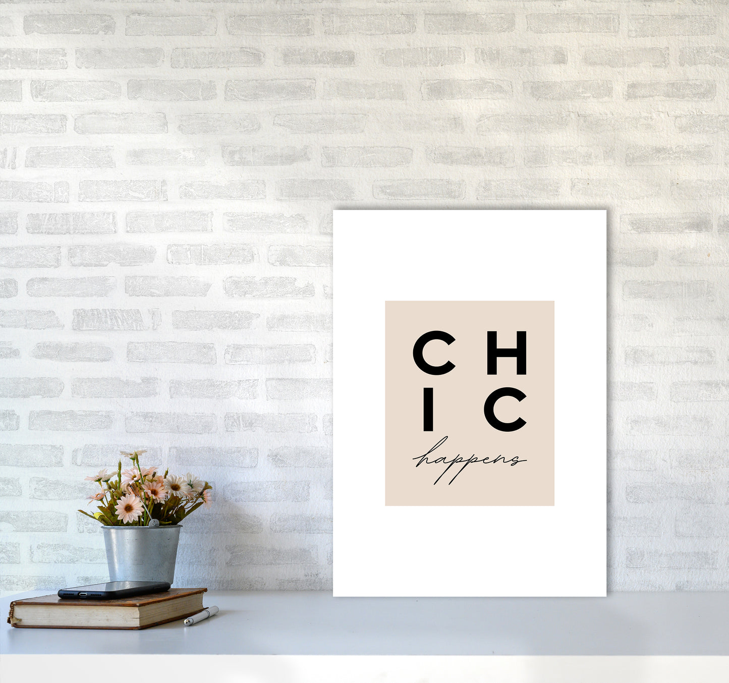Chic Happens3 By Planeta444 A2 Black Frame
