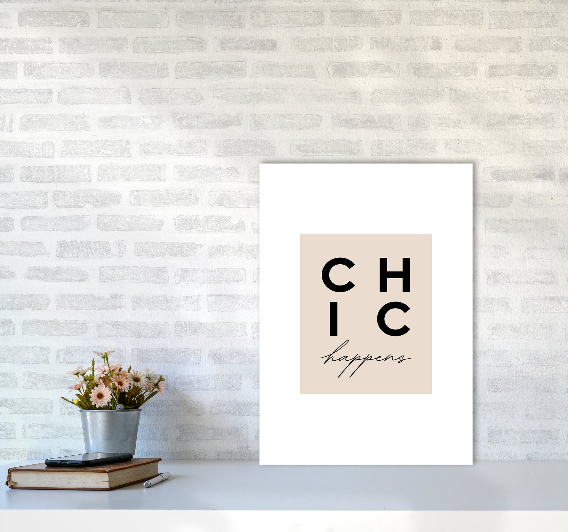 Chic Happens3 By Planeta444 A2 Black Frame