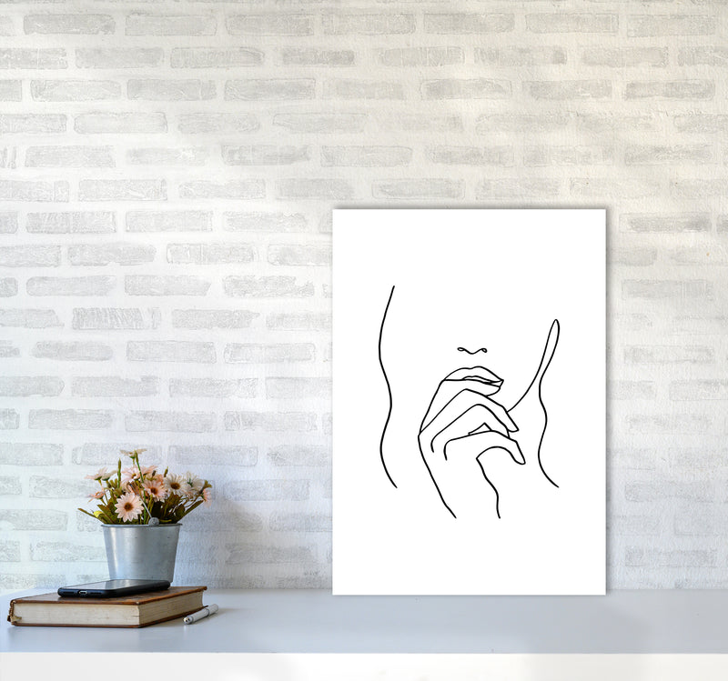 Lips Hand Hair By Planeta444 A2 Black Frame