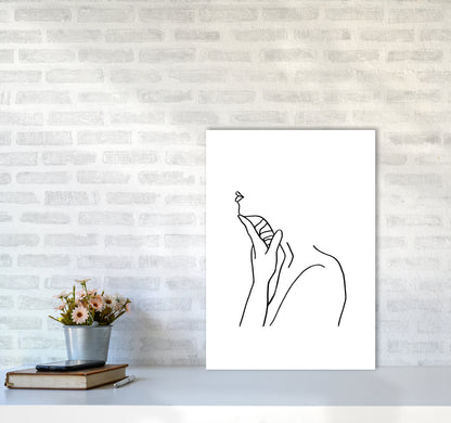 Finger On Chin By Planeta444 A2 Black Frame