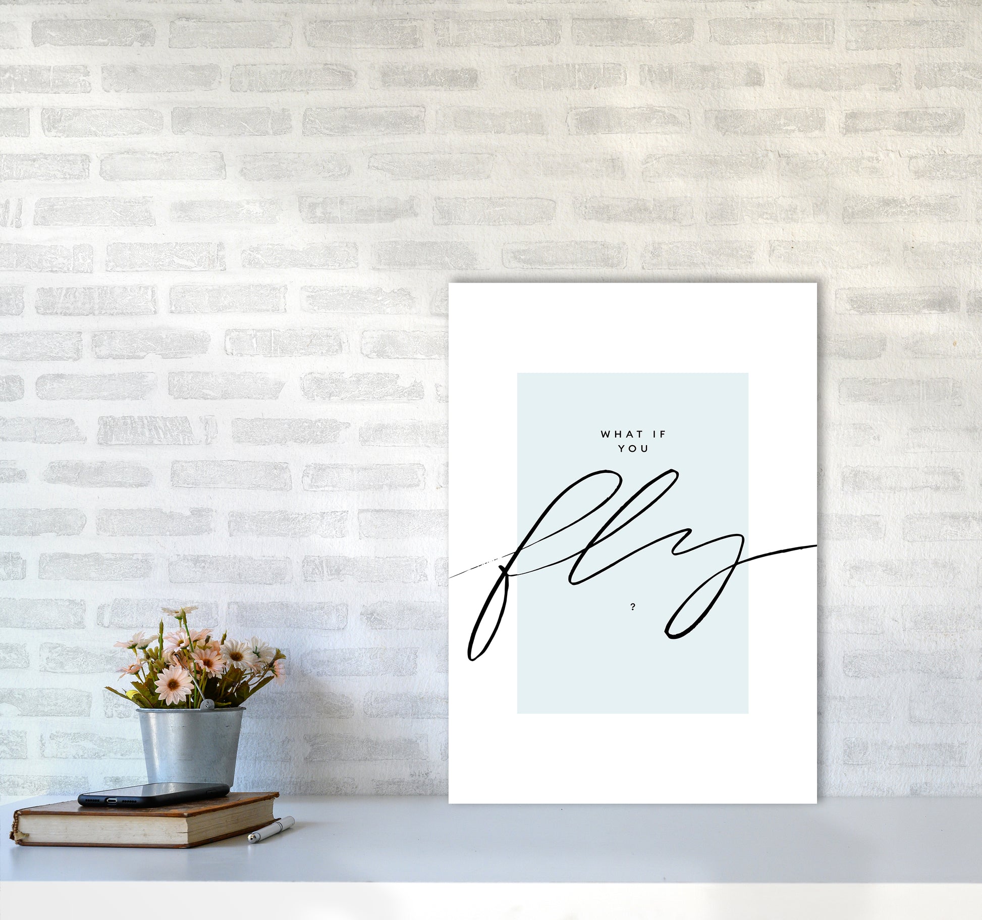 What If You Fly By Planeta444 A2 Black Frame
