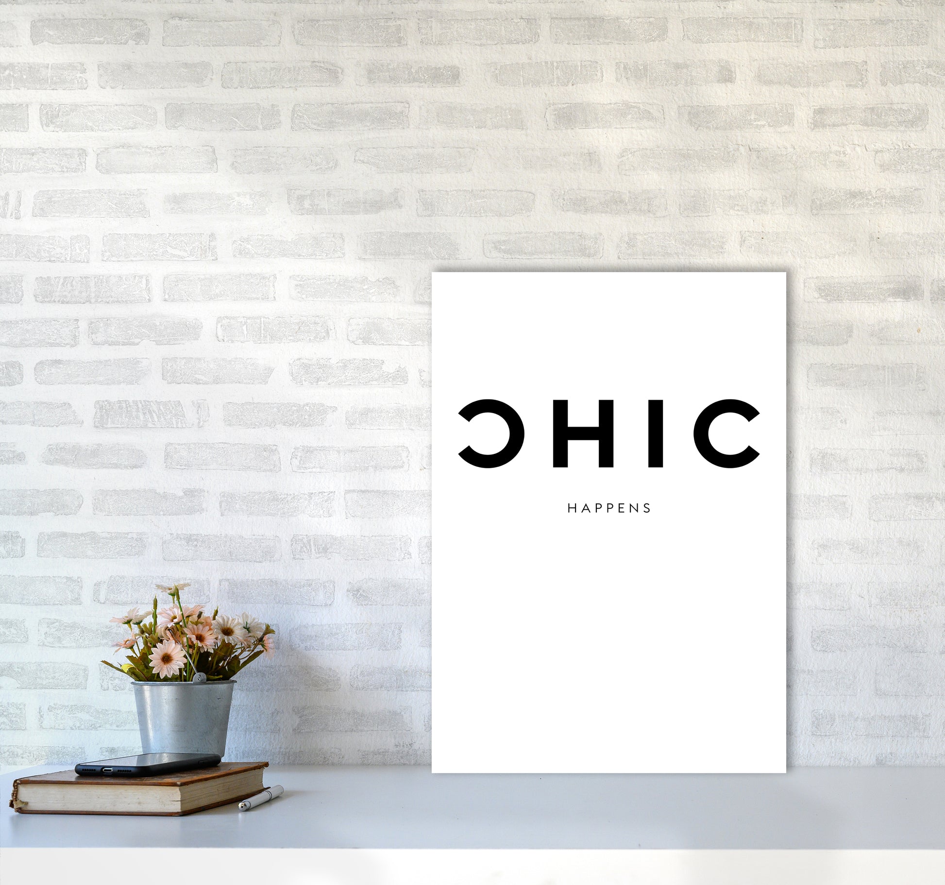 Chic Happens2 By Planeta444 A2 Black Frame