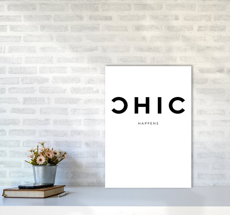 Chic Happens2 By Planeta444 A2 Black Frame