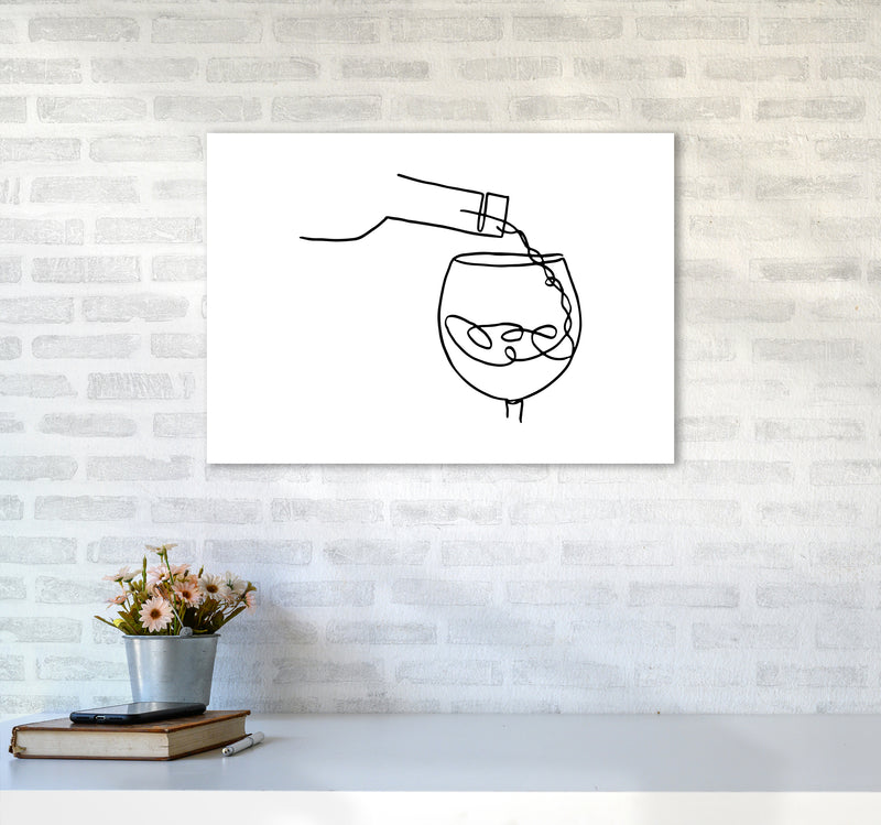 Pouring Wine By Planeta444 A2 Black Frame