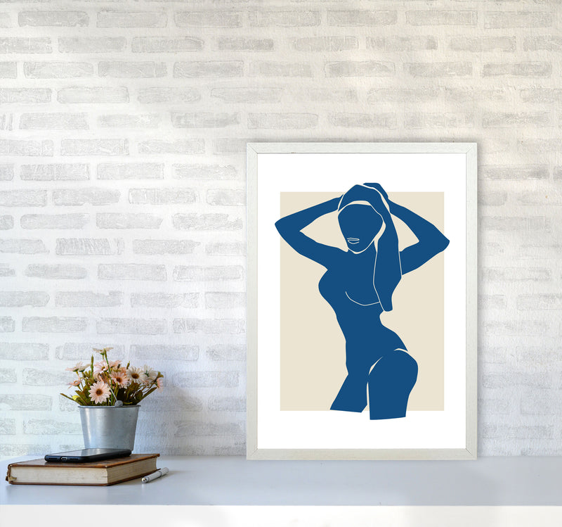 Matisse Hands To Head Blue By Planeta444 A2 Oak Frame