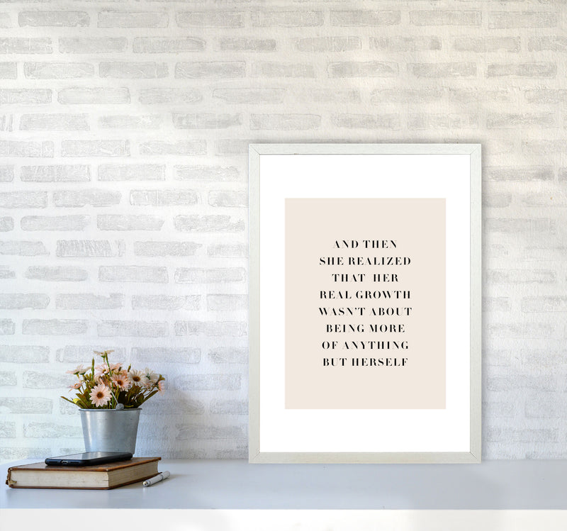 And Then She Realized Type By Planeta444 A2 Oak Frame