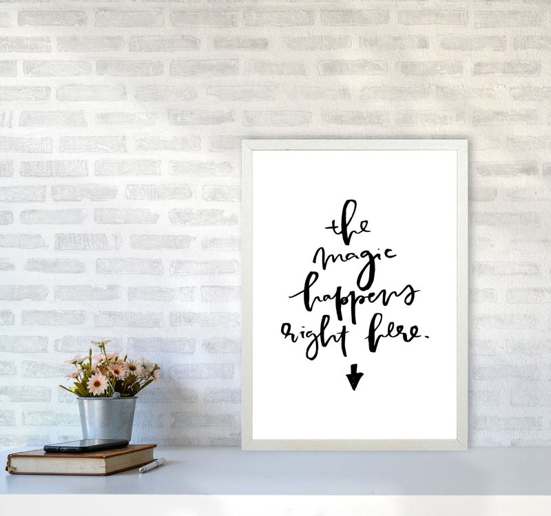 The Magic Happens Right Here By Planeta444 A2 Oak Frame