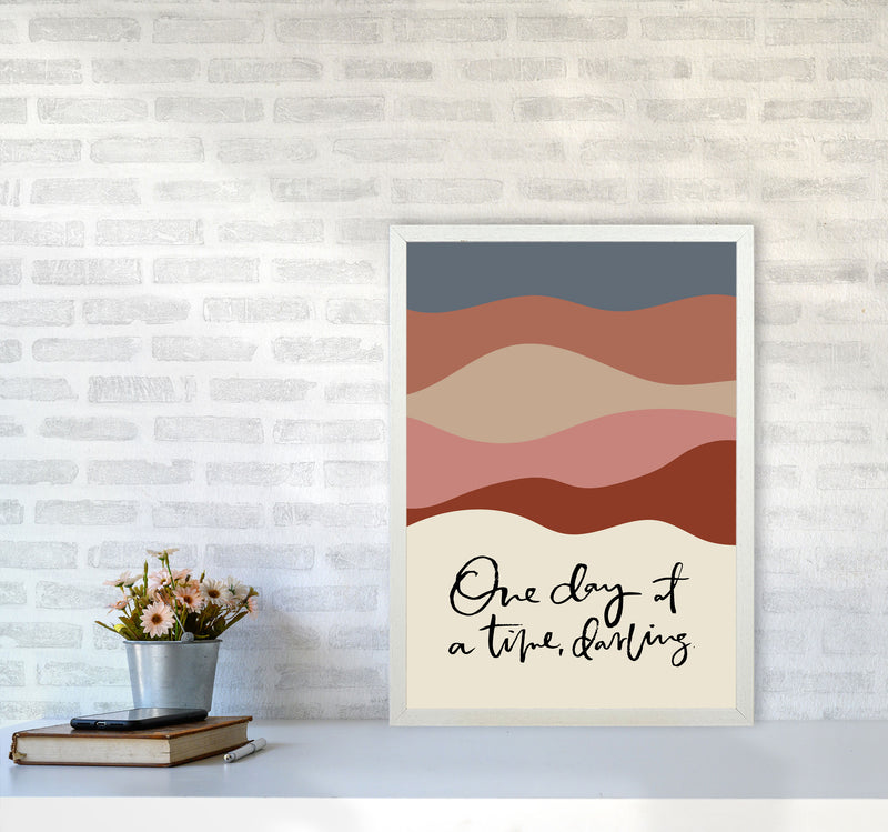 One Day At A Time Abstract By Planeta444 A2 Oak Frame