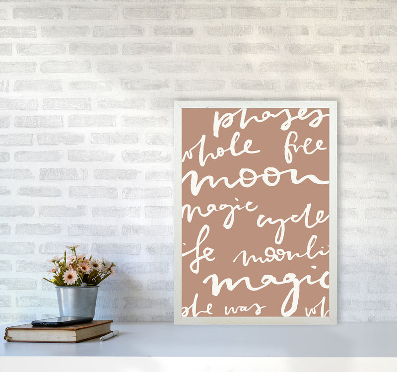 Moon Words Big Lettering By Planeta444 A2 Oak Frame