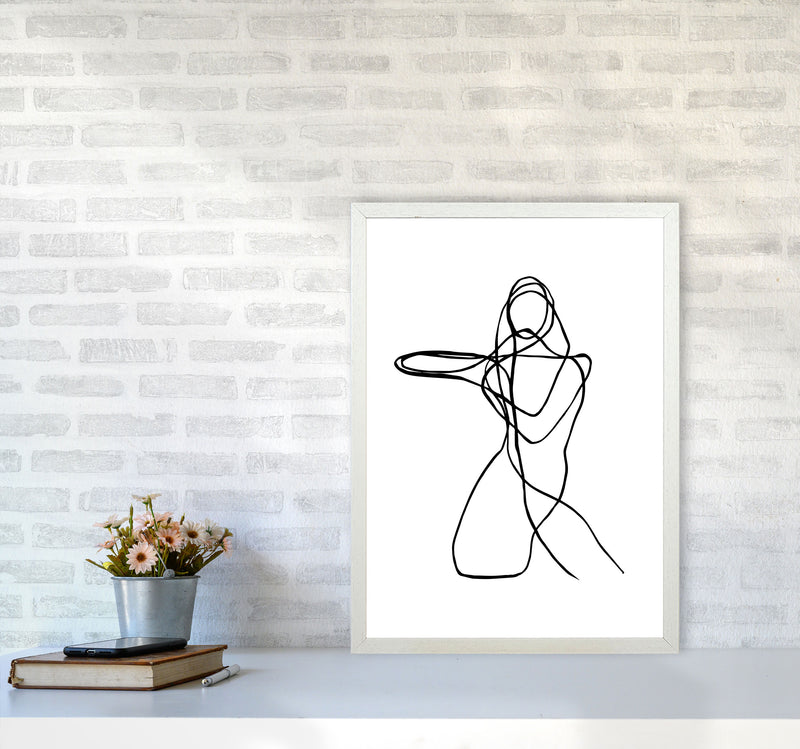Tangled Lines Female4 By Planeta444 A2 Oak Frame