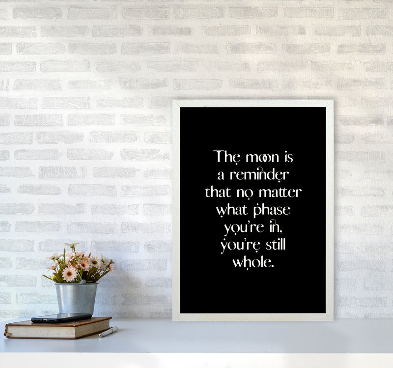 The Moon Is A Reminder By Planeta444 A2 Oak Frame