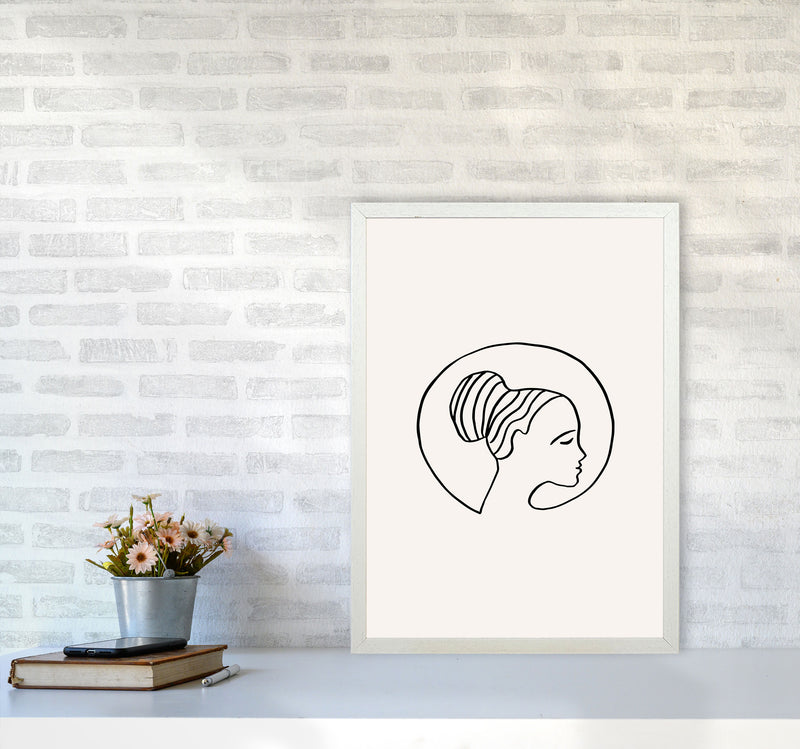 Delicate Face Circle2 By Planeta444 A2 Oak Frame