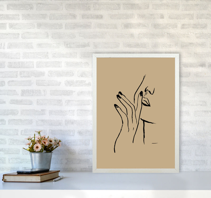 Face Hands Sketch2 By Planeta444 A2 Oak Frame