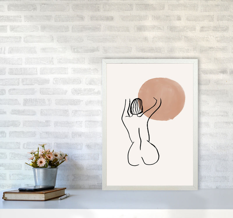 Line Nudes Back1 By Planeta444 A2 Oak Frame