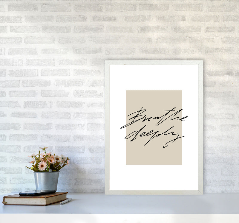 Breathe Deeply By Planeta444 A2 Oak Frame