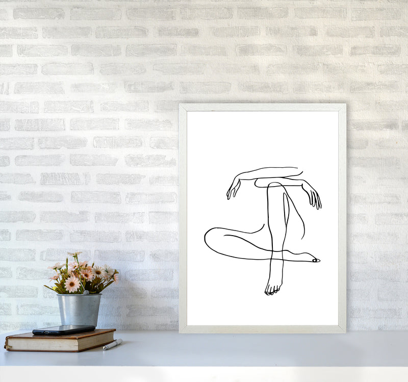 Sitting Legs Arms Crossed By Planeta444 A2 Oak Frame