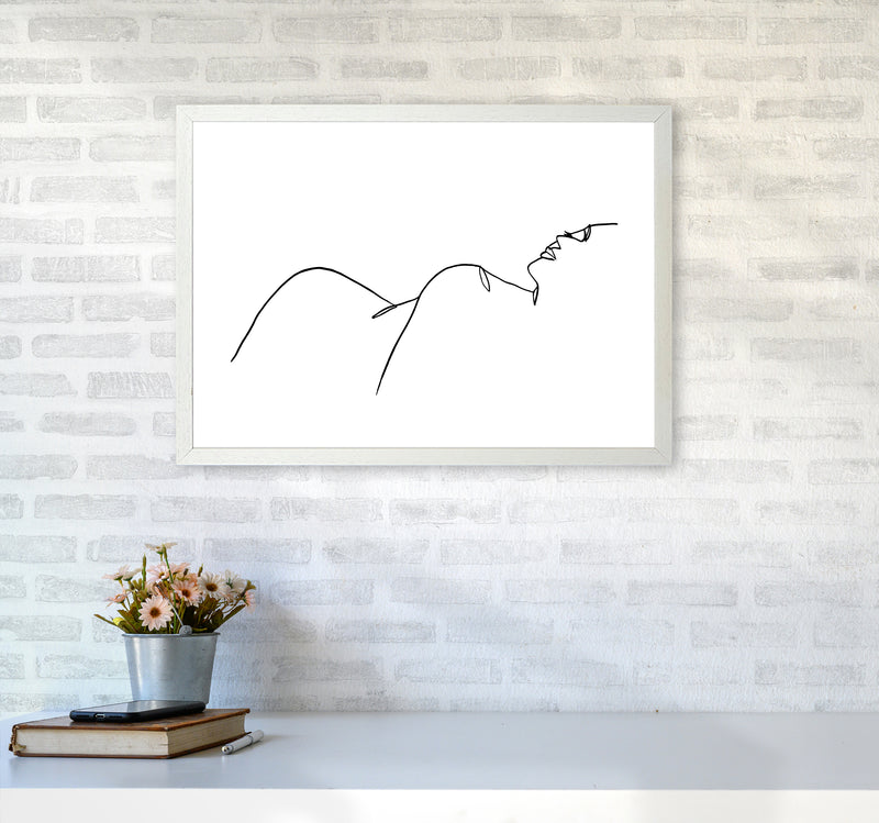 Female Lying One Side By Planeta444 A2 Oak Frame