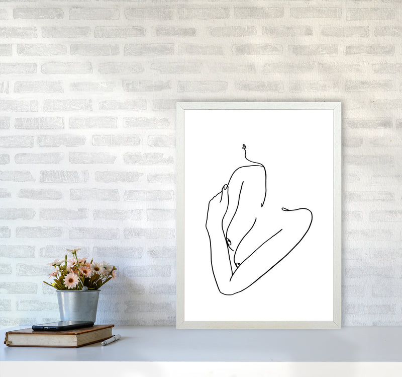Female Holding Arms  By Planeta444 A2 Oak Frame