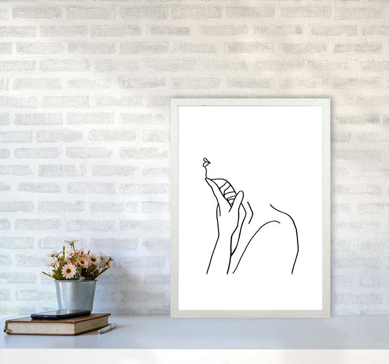 Finger On Chin By Planeta444 A2 Oak Frame