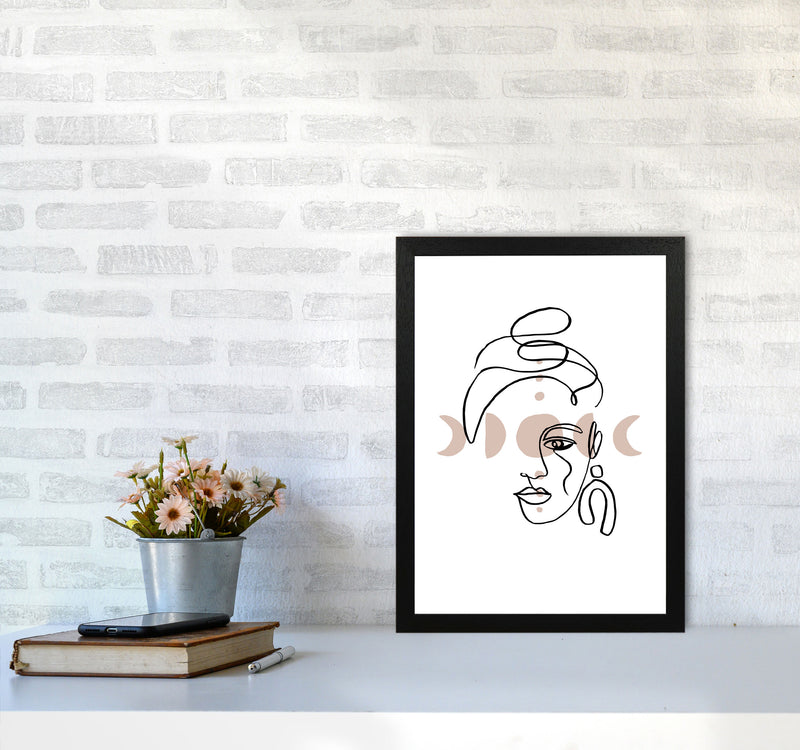 Face With Earrings Moonphases By Planeta444 A3 White Frame