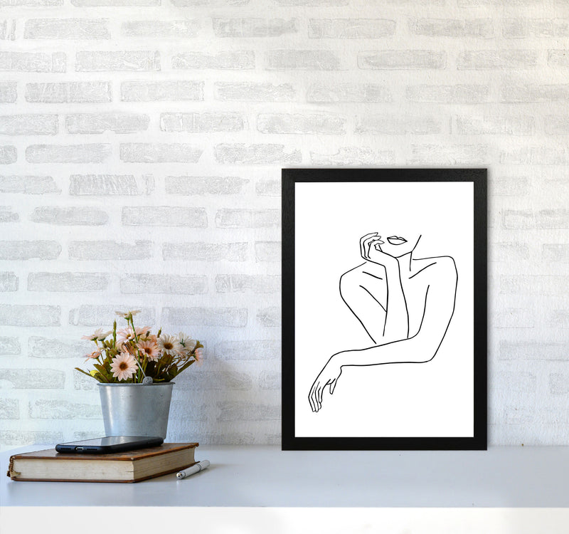 Line Arms Resting On Counter By Planeta444 A3 White Frame