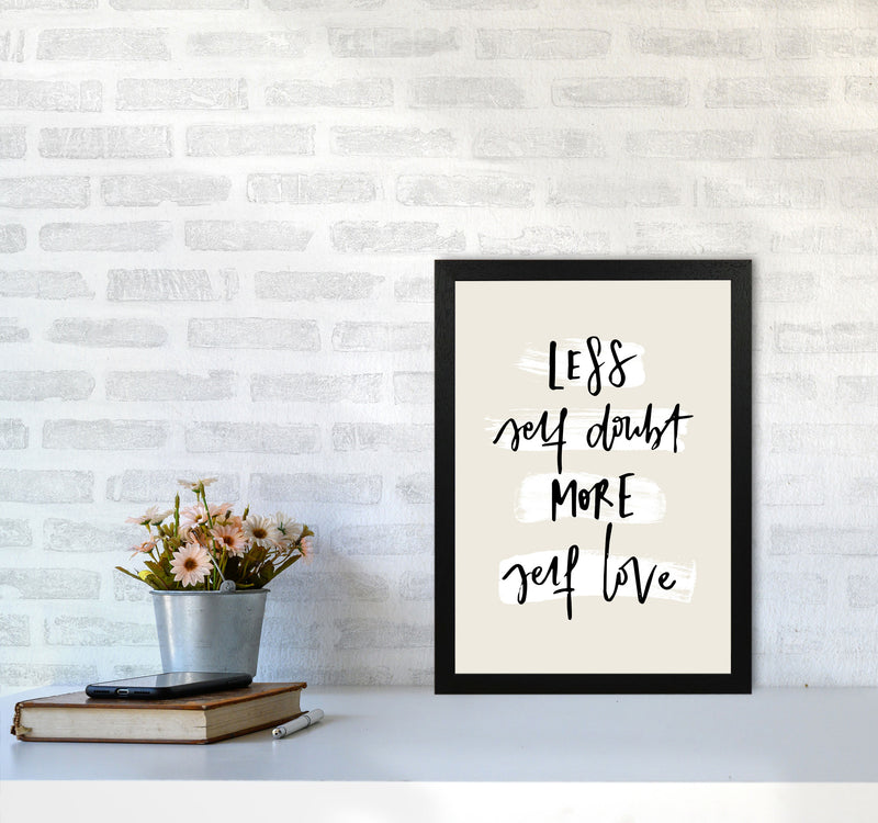 Less Selfdoubt More Selflove By Planeta444 A3 White Frame