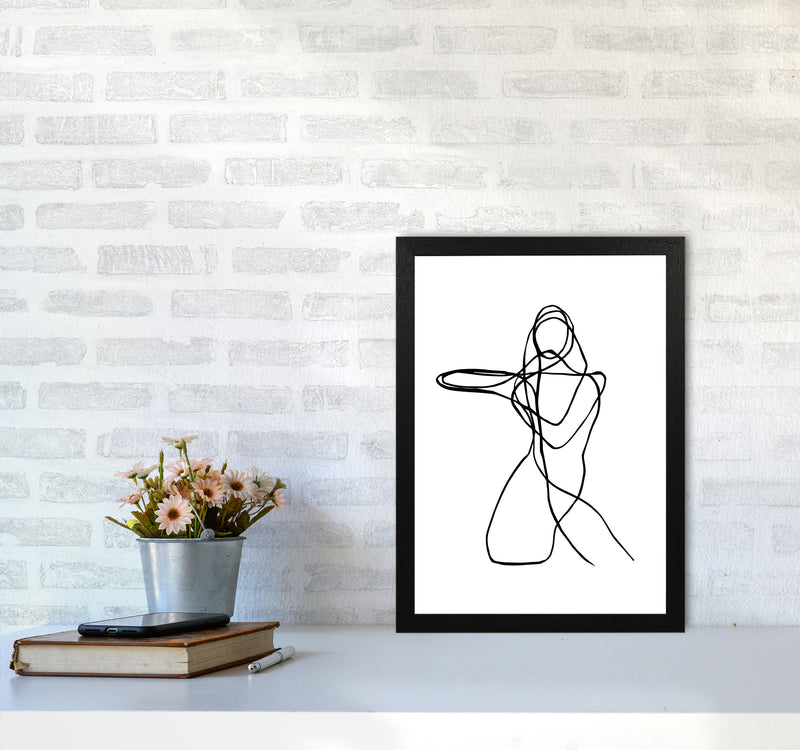 Tangled Lines Female4 By Planeta444 A3 White Frame