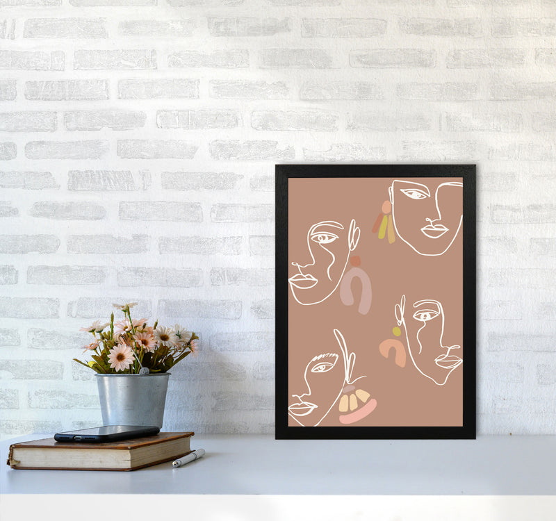 Boho Faces Mix Colors By Planeta444 A3 White Frame