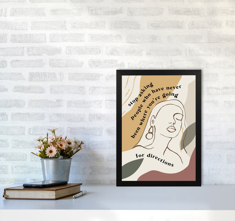 Stop Asking People By Planeta444 A3 White Frame