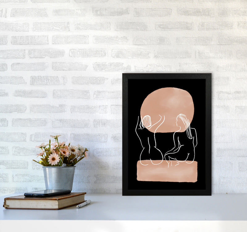 Line Nudes Back3 By Planeta444 A3 White Frame