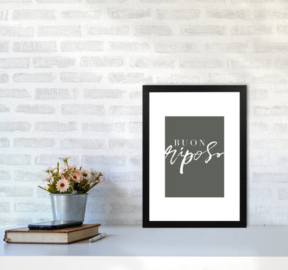 Buon Riposo Pewtergreen Color By Planeta444 A3 White Frame