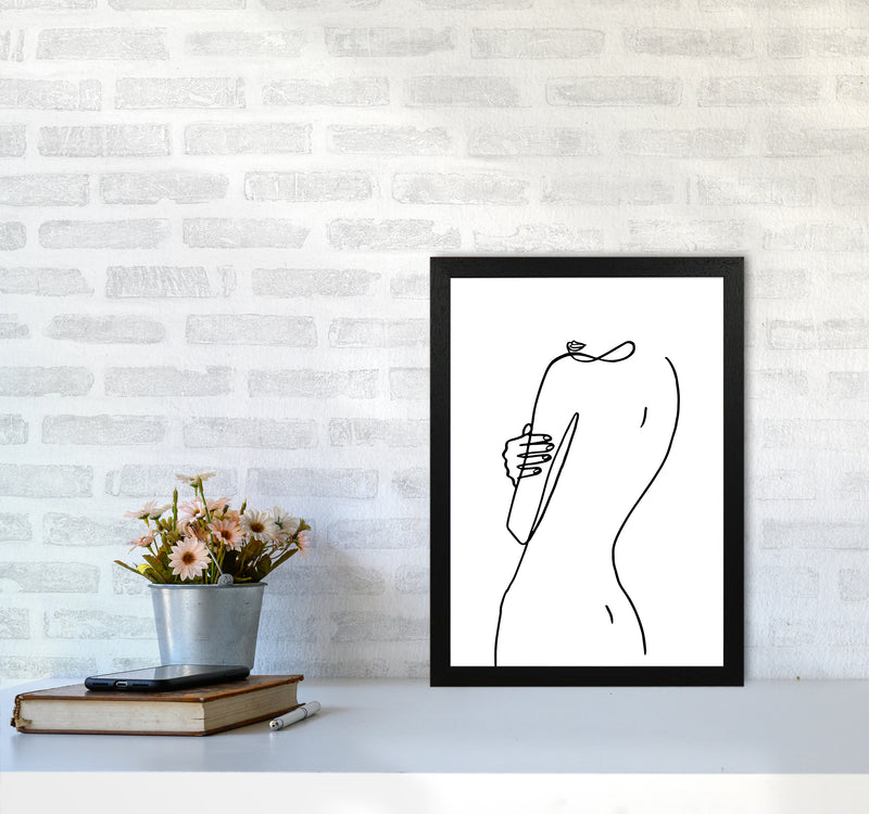 Female Hiding Back Pose By Planeta444 A3 White Frame