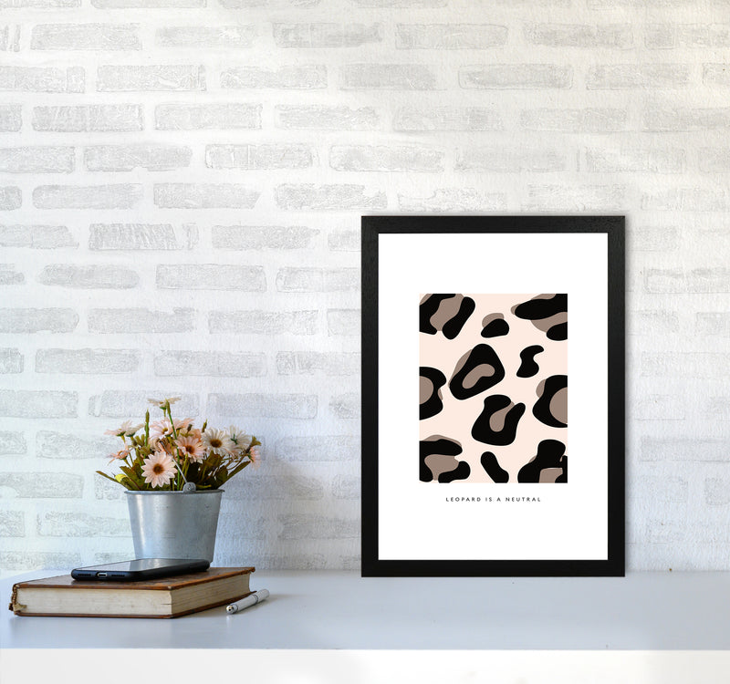 Big Leopard Powder Rose By Planeta444 A3 White Frame