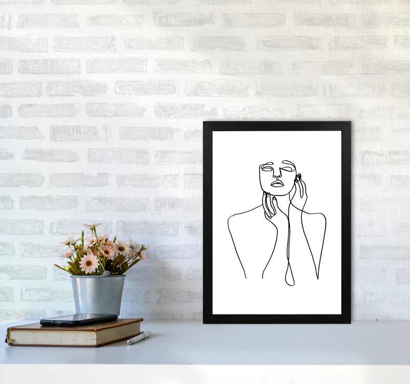 Touching Face With Hands By Planeta444 A3 White Frame