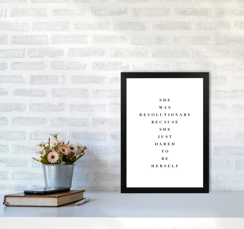 She Was Revolutionary By Planeta444 A3 White Frame