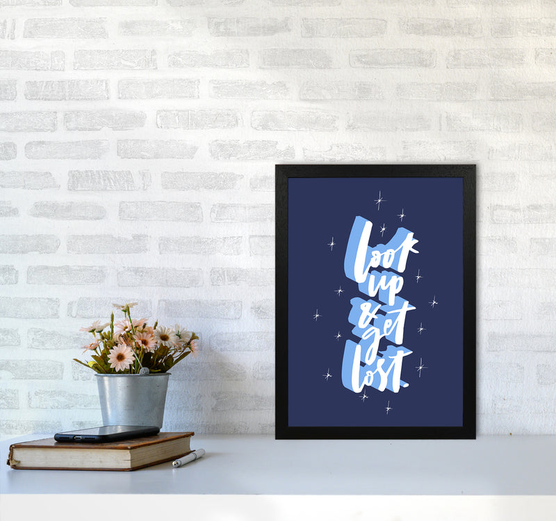 Look Up And Get Lost By Planeta444 A3 White Frame