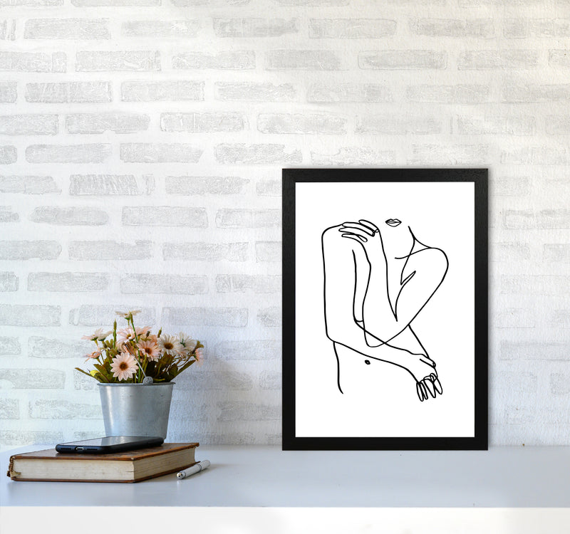 Hiding Front Pose By Planeta444 A3 White Frame