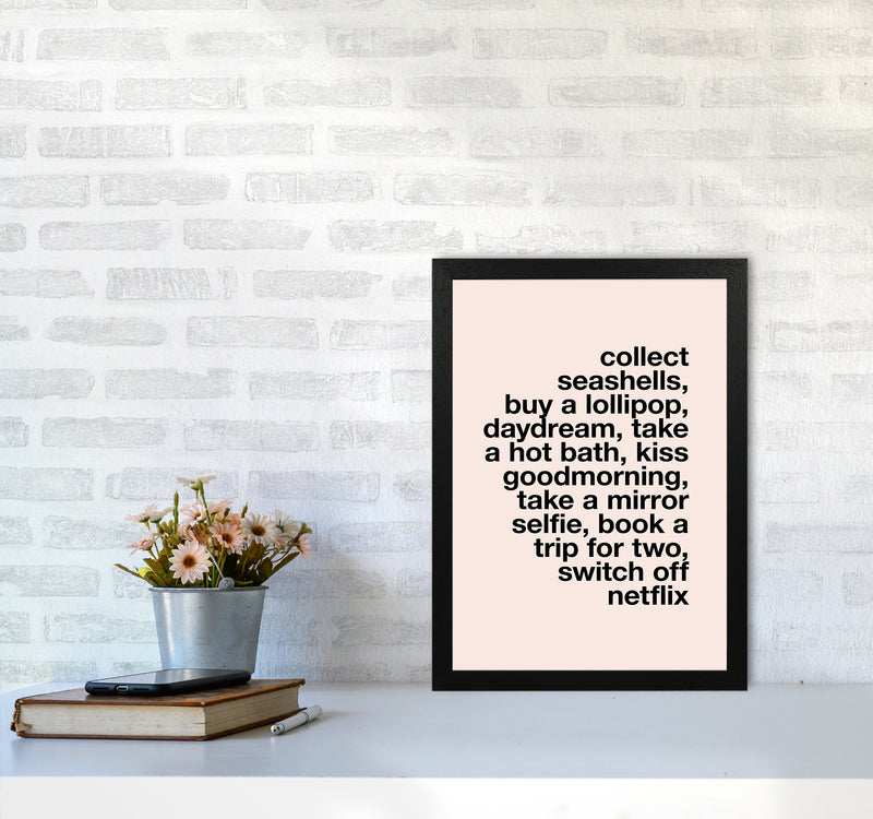 Collect Seashells By Planeta444 A3 White Frame