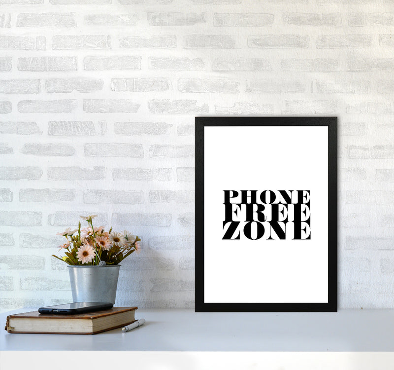 Phone Free Zone By Planeta444 A3 White Frame