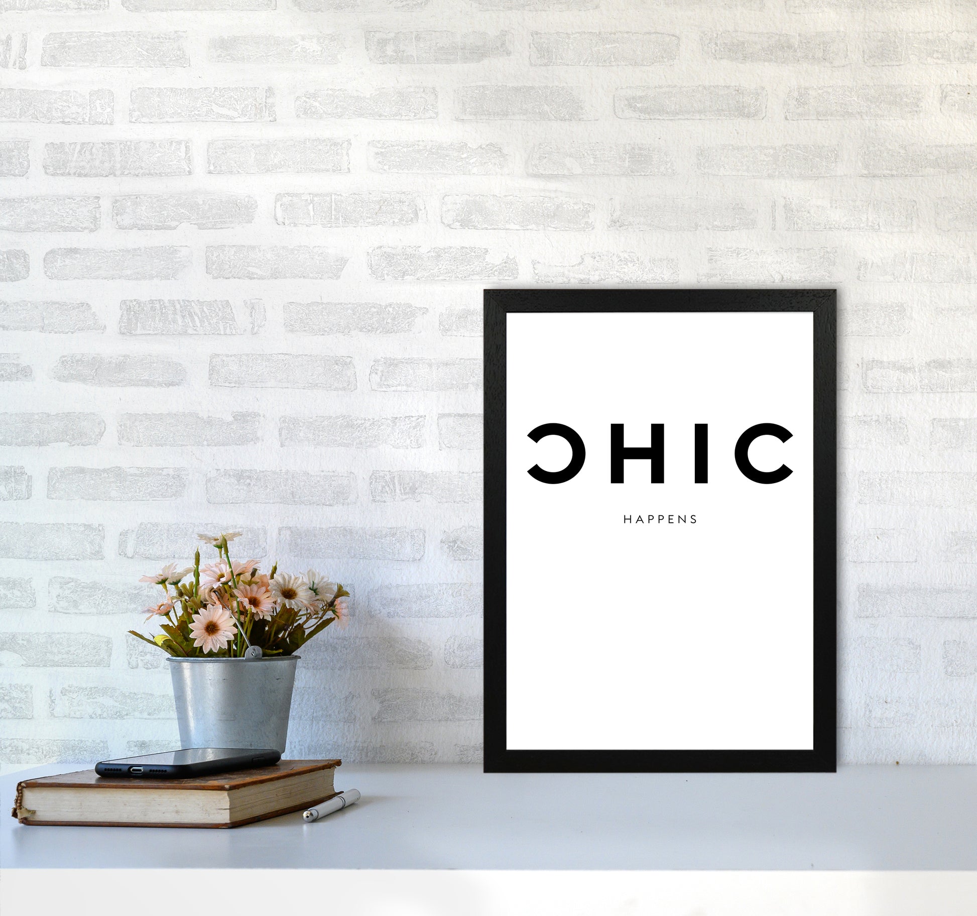 Chic Happens2 By Planeta444 A3 White Frame