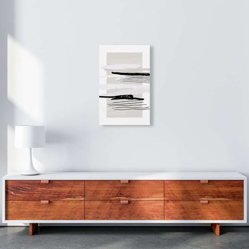 Abstracts Pennellate Linee Grey White Black By Planeta444 A3 Canvas